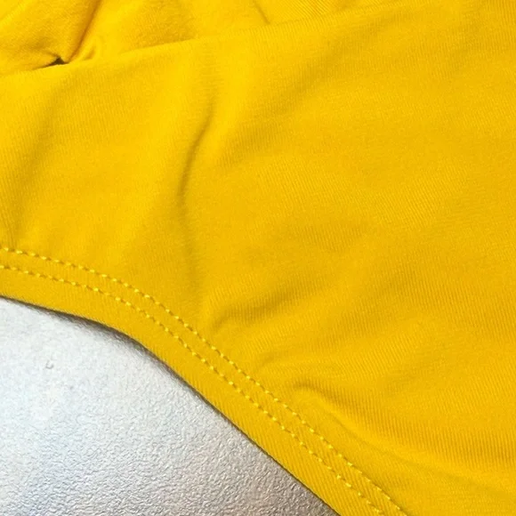Robin Piccone Ava Luca Bikini Bottom Yellow/ Gold size Small Barbell Swim NEW - Picture 5 of 7